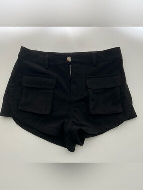 DAVI & DANI Black Women's vintage Pocket Shorts